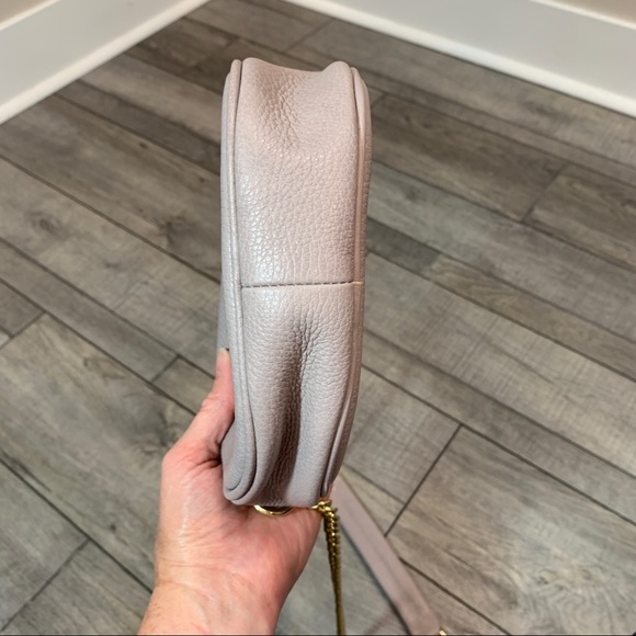 G. I. L. I. Italian Purple Gray Pebbled Leather Crossbody Bag - Picture 8 of 12